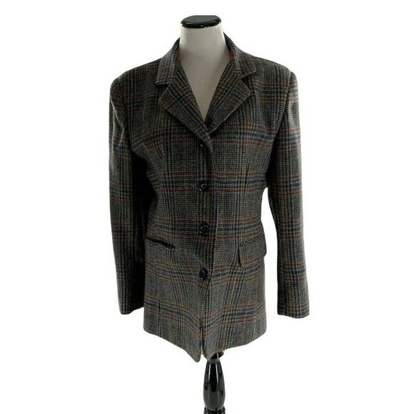 Vintage International Scene Women's 100% Wool Lined Blazer Suit Jacket Size 12 - Picture 1 of 10